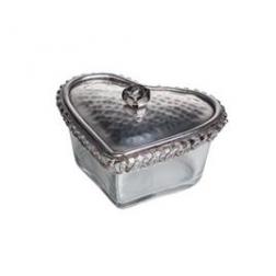Glass Heart Box With Rose image