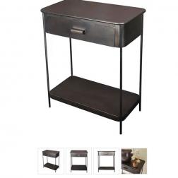 Iron Sidetable with Drawer image