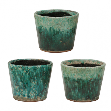 Rustic Teal Planters image